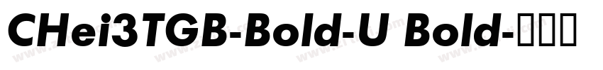 CHei3TGB-Bold-U Bold字体转换